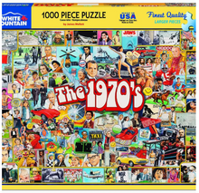 Load image into Gallery viewer, Jigsaw puzzle box featuring images from the 1970s with 'White Mountain Puzzles' branding.
