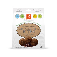 Load image into Gallery viewer, Packaging of Artisanal Biscotti Chocolate Bites with branding and ingredient information on a white background.
