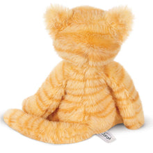 Load image into Gallery viewer, Plush tiger toy with a visible brand tag on a white background
