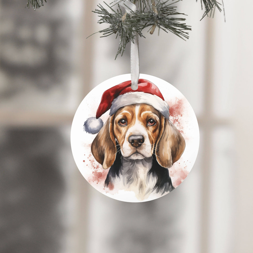 Watercolor Ornament - Beagle