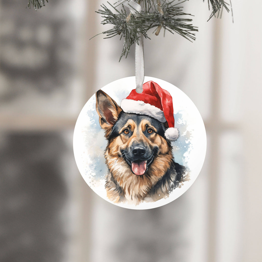 Watercolor Ornament -  German Shepherd