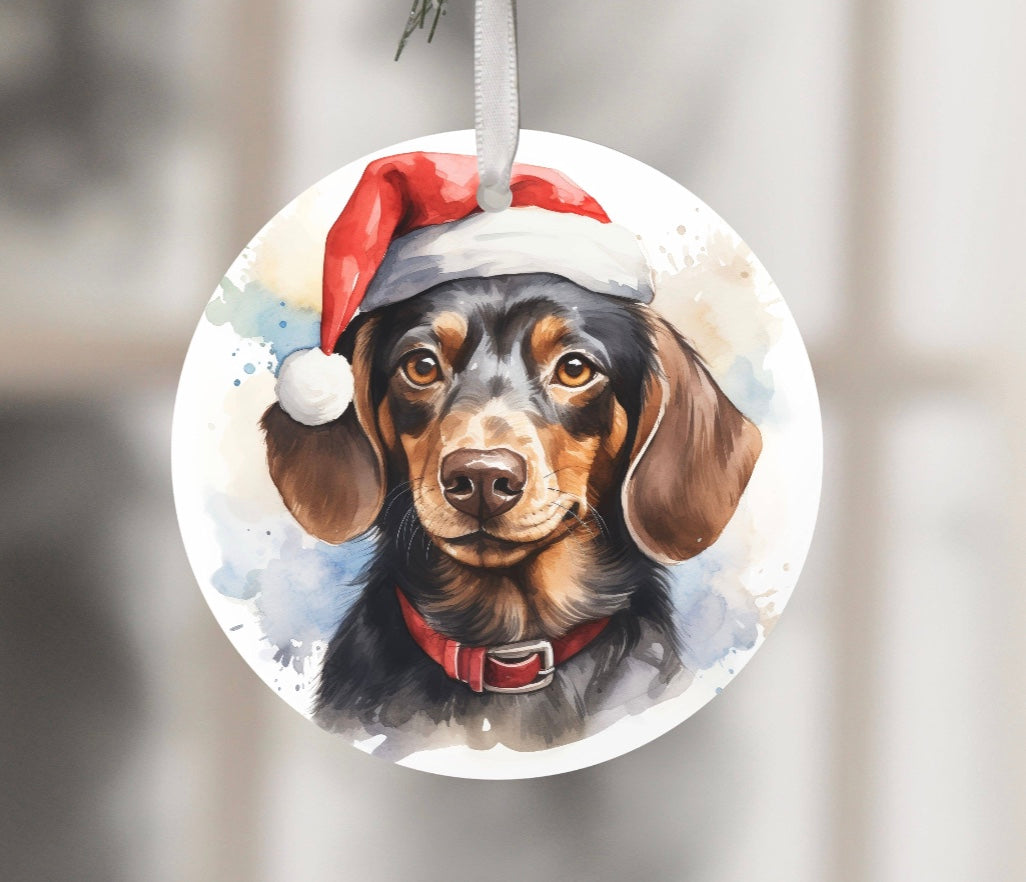 Watercolor Ornament -  Dachshund