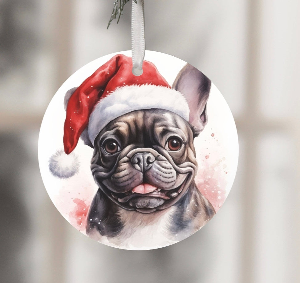Watercolor Ornament -  French Bulldog