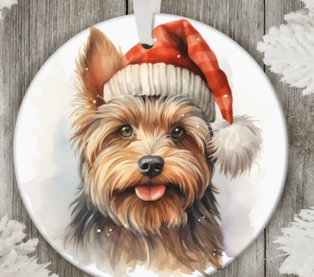 Watercolor Ornament -  Miniature Schnauzer