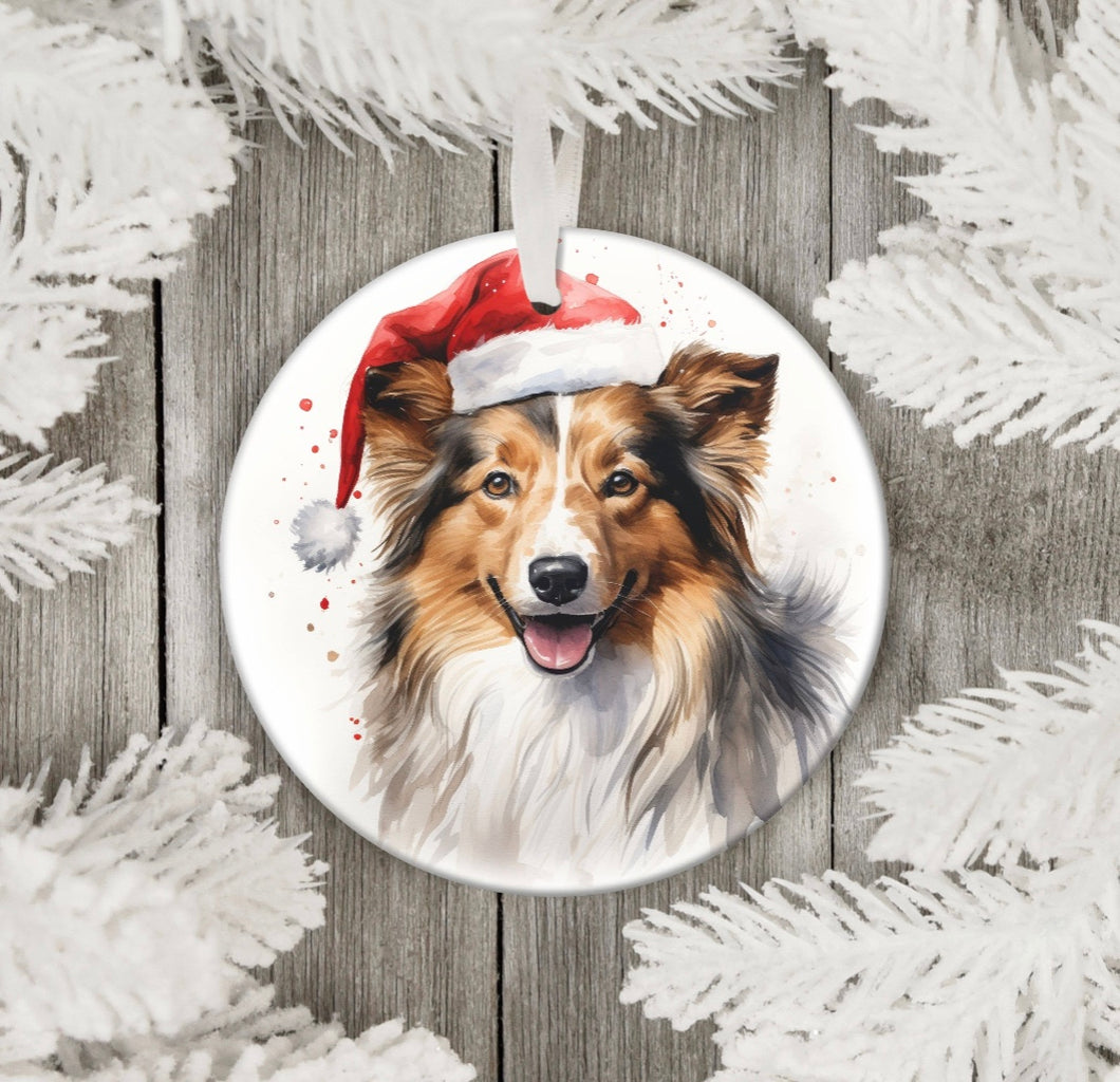 Watercolor Ornament -  Shetland Sheepdog