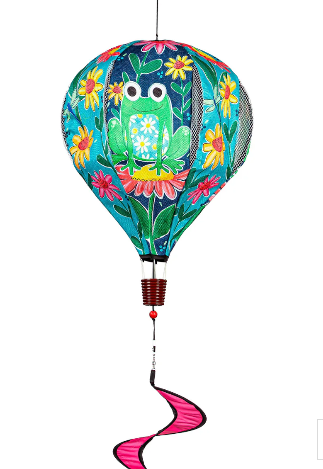 Welcome Friends Frog Balloon Spinner