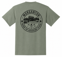 Load image into Gallery viewer, Morganton, NC Where the Adventure Begins – Adult Tee | Merrill Mischief EXCLUSIVE
