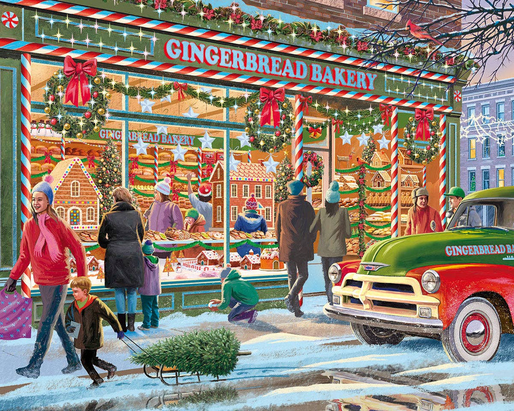 White Mountain Puzzle - Gingerbread Bakery - 500 Piece JIgsaw Puzzle