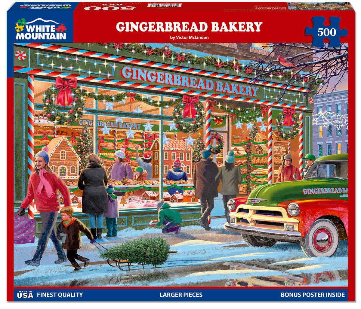 White Mountain Puzzle - Gingerbread Bakery - 500 Piece JIgsaw Puzzle