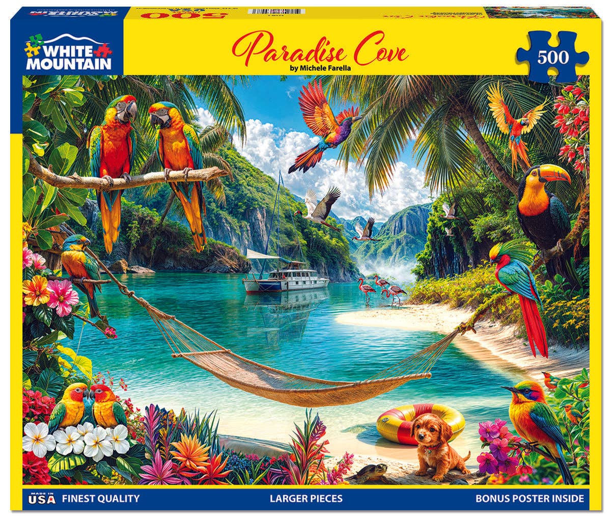 White Mountain Puzzle Paradise Cove  - 500 Piece Jigsaw Puzzle