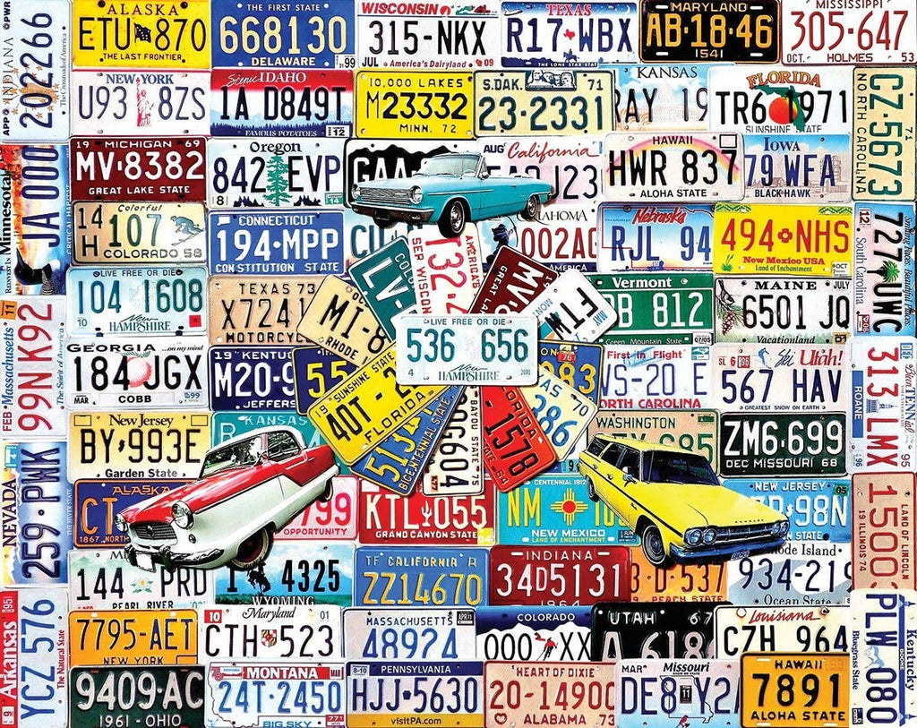 State Plates 500 Piece Adult Jigsaw Puzzle