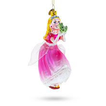 Load image into Gallery viewer, Princess Kissing Frog Prince Glass Ornament
