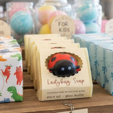 Load image into Gallery viewer, Ladybug Handmade Soap Bar for Kids VEGAN COLD PROCESS
