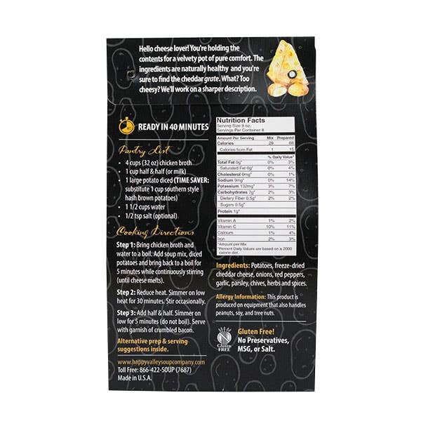 Happy Valley - Potato and Cheese Soup Mix