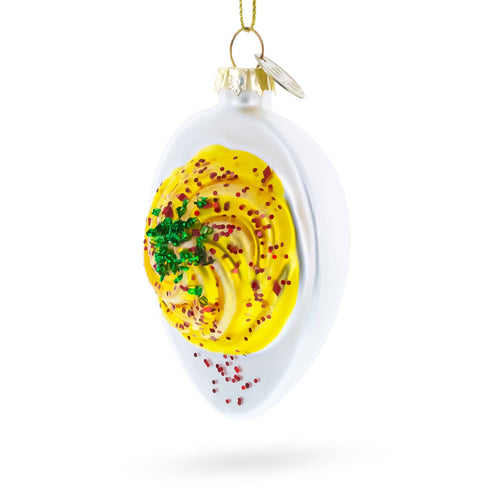 deviled egg glass ornament