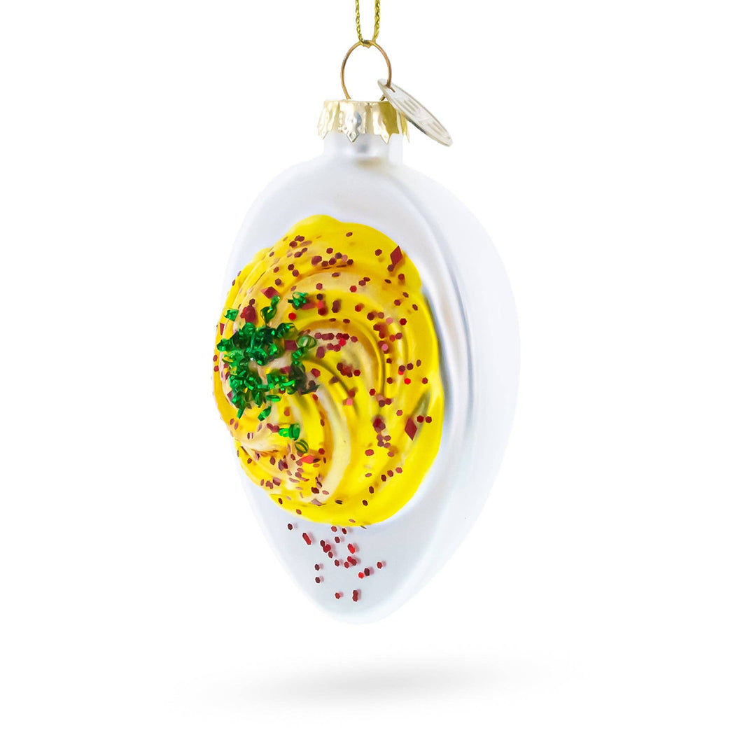 deviled egg glass ornament