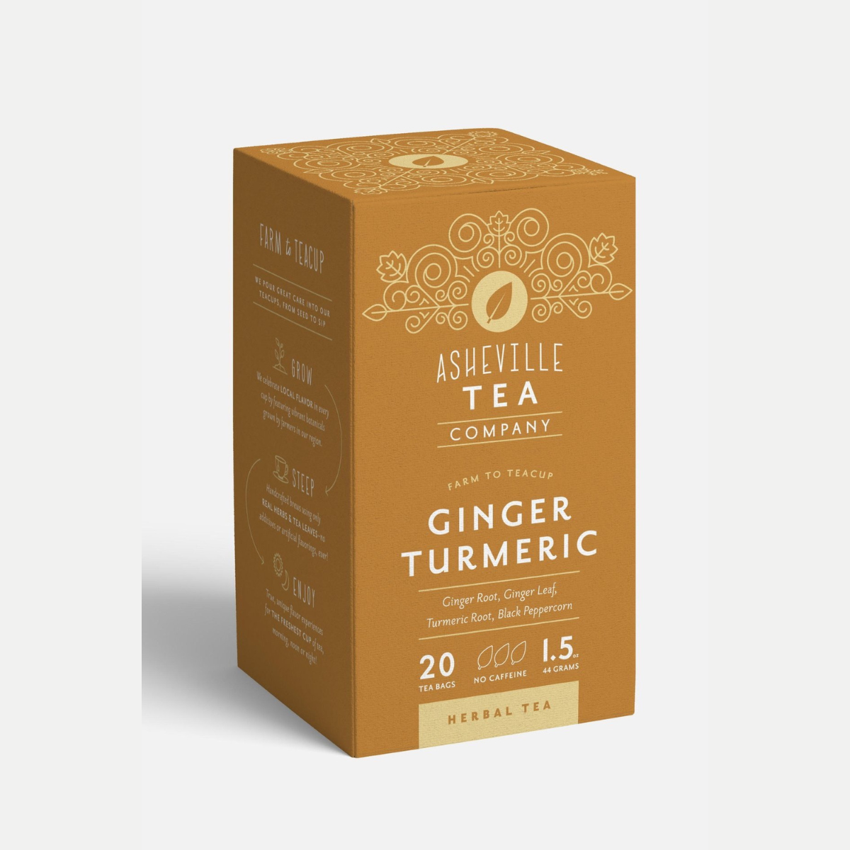 Tea Box with Ginger Turmeric Individual Tea Bags