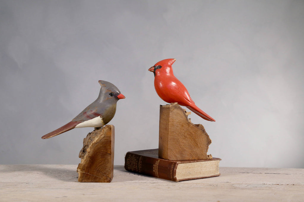 Cardinal - Female - 7"H - Hand Carved Ornament