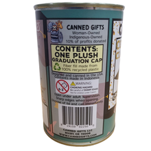 Load image into Gallery viewer, Canned Graduation Cap | Graduate Gift | Plush in Can w/Jokes: Pop Top Lid

