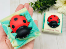 Load image into Gallery viewer, Ladybug Handmade Soap Bar for Kids VEGAN COLD PROCESS
