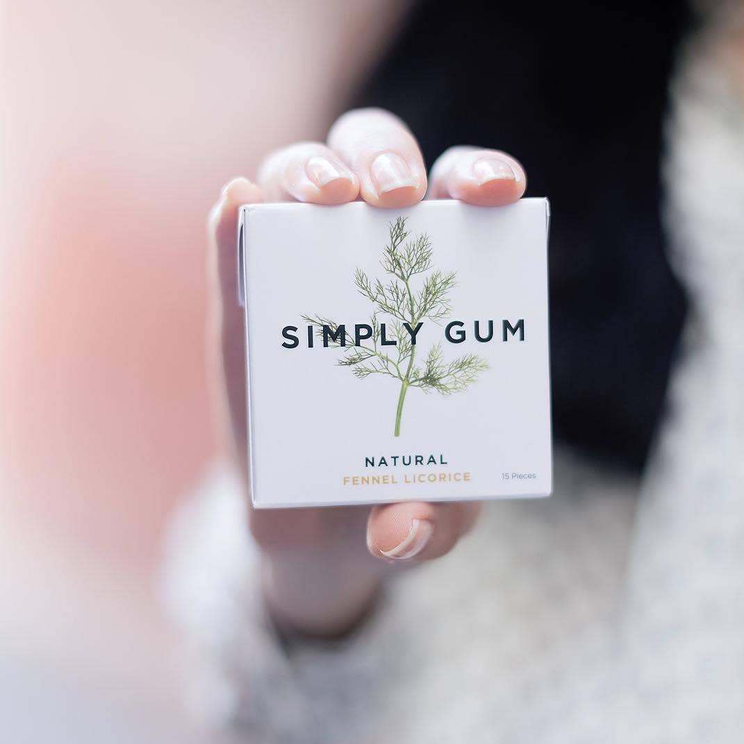 Fennel Chewing Gum - Natural + Plastic-Free | 12 Pack