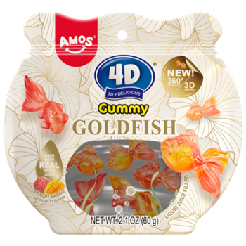 Amos 4D Gummy Lucky Fish Liquid Juice Filled, 3.95oz