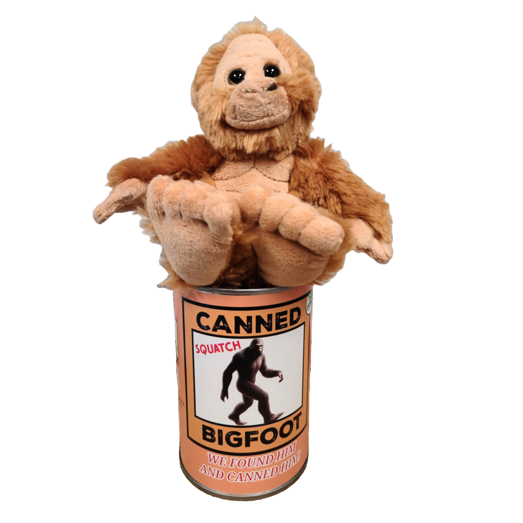 Canned Bigfoot | Stuffed Animal Plush | Funny Jokes Big Foot: Standard Lid