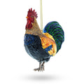 glass rooster ornament