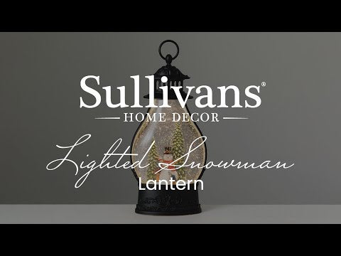 LIGHTED SNOWMAN LANTERN