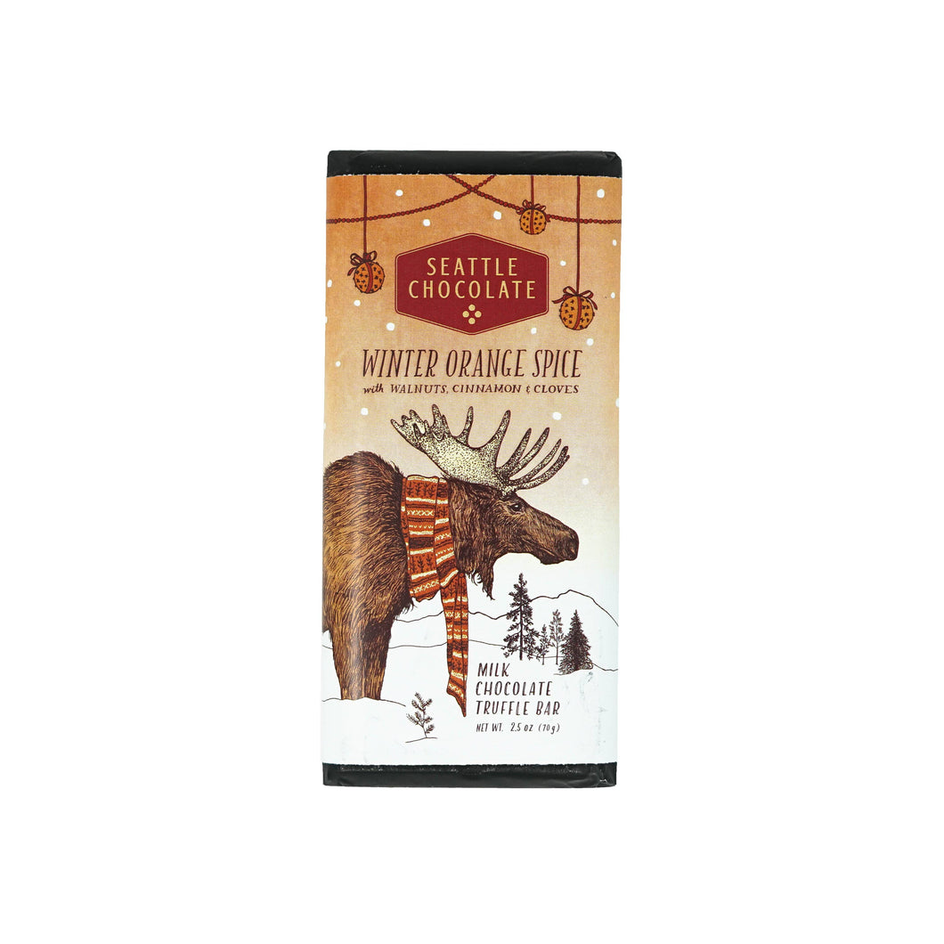 Winter Orange Spice Truffle Bar - Seattle Chocolate