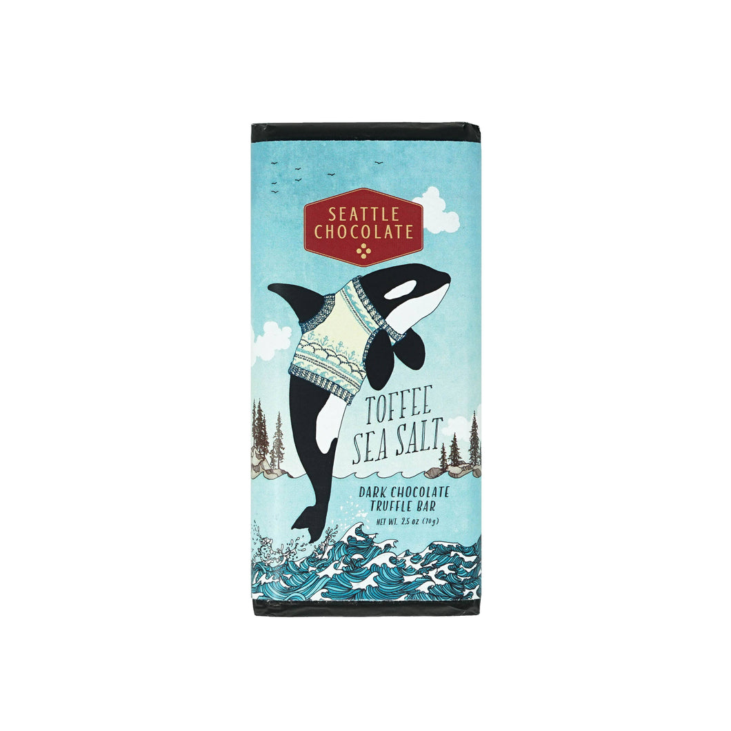 Toffee Sea Salt Truffle Bar - Seattle Chocolate