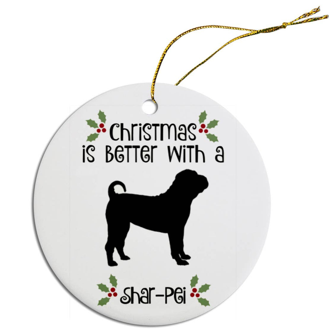 Shar-Pei Round Christmas Ornament