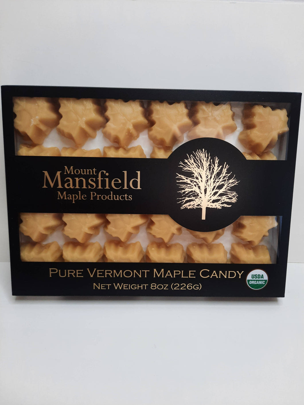 Half Pound Box - Organic Pure Maple Sugar Candy - 8 oz