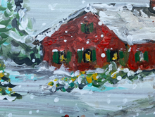 Load image into Gallery viewer, Sleigh Ride #7. Original reclaimed wood painting
