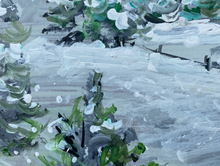 Load image into Gallery viewer, Sleigh Ride #7. Original reclaimed wood painting
