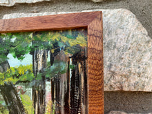 Load image into Gallery viewer, Cabin By The Stream. Original Reclaimed Pallet Wood Painting
