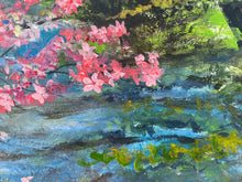Load image into Gallery viewer, Cabin By The Stream. Original Reclaimed Pallet Wood Painting
