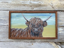 Load image into Gallery viewer, Original reclaimed wood painting “Highland Cow 18”
