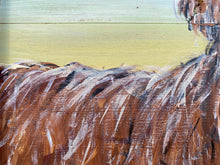 Load image into Gallery viewer, Original reclaimed wood painting “Highland Cow 18”
