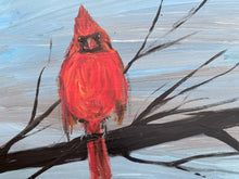 Load image into Gallery viewer, Original reclaimed wood painting “Cardinal Couple #58”
