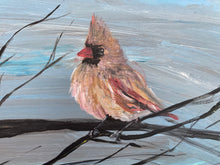 Load image into Gallery viewer, Original reclaimed wood painting “Cardinal Couple #58”
