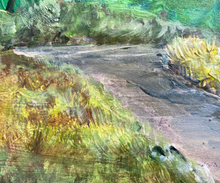 Load image into Gallery viewer, Red Barn in the Blue Ridge Mountains. Original reclaimed wood painting.
