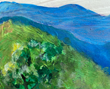 Load image into Gallery viewer, Red Barn in the Blue Ridge Mountains. Original reclaimed wood painting.
