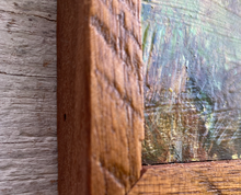 Load image into Gallery viewer, Red Barn in the Blue Ridge Mountains. Original reclaimed wood painting.
