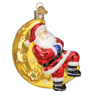 Load image into Gallery viewer, Moonlight Santa Ornament - Old World Christmas
