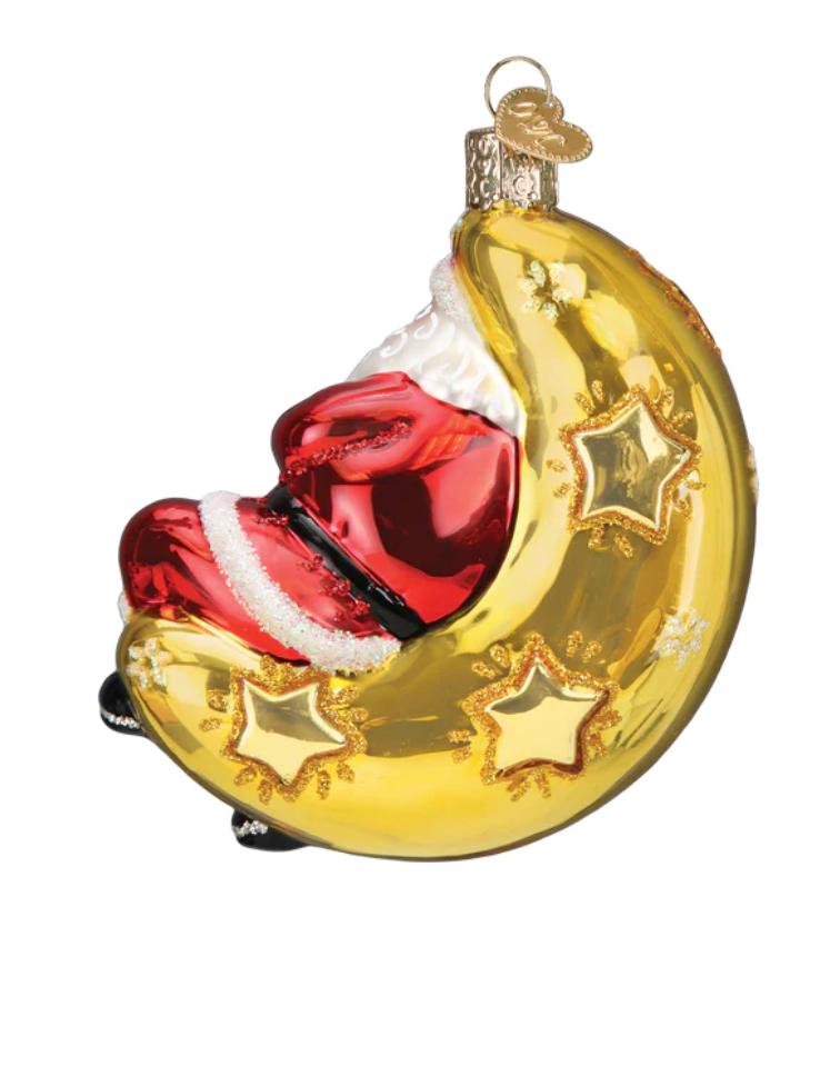 Moonlight Santa Ornament - Old World Christmas