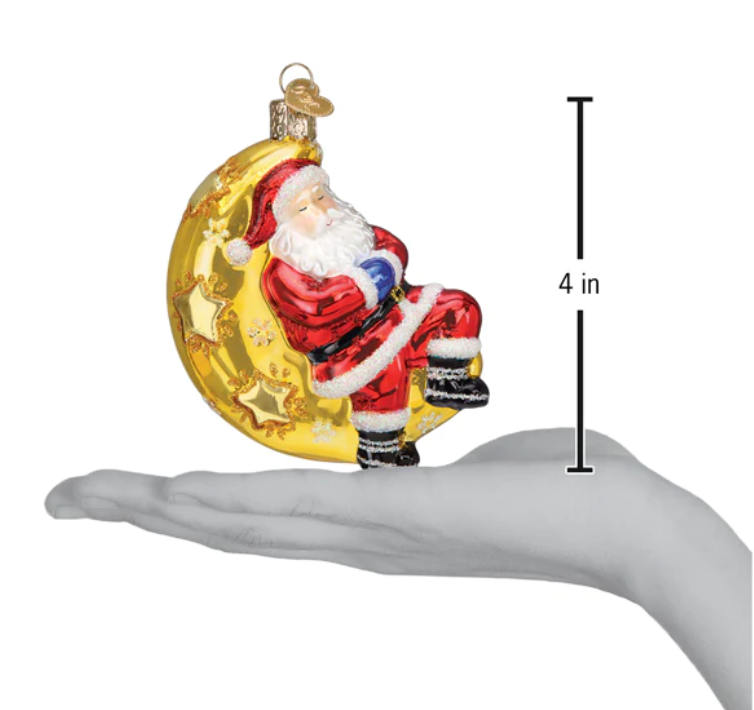 Moonlight Santa Ornament - Old World Christmas