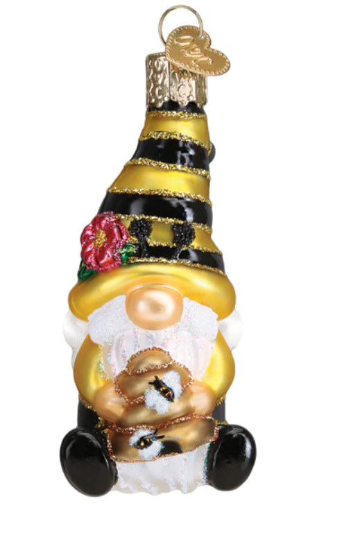 Bee Happy Gnome Ornament - Old World Christmas