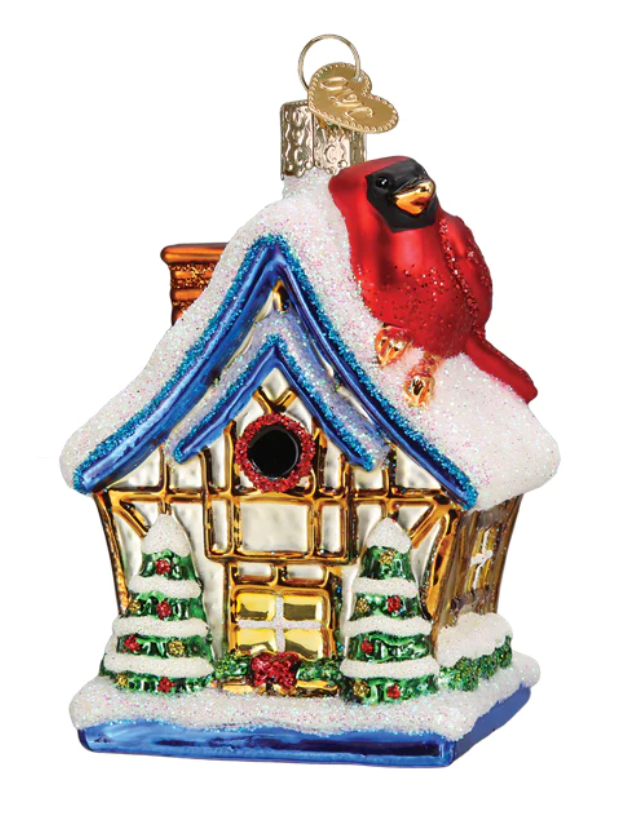 Cardinal Birdhouse Ornament - Old World Christmas