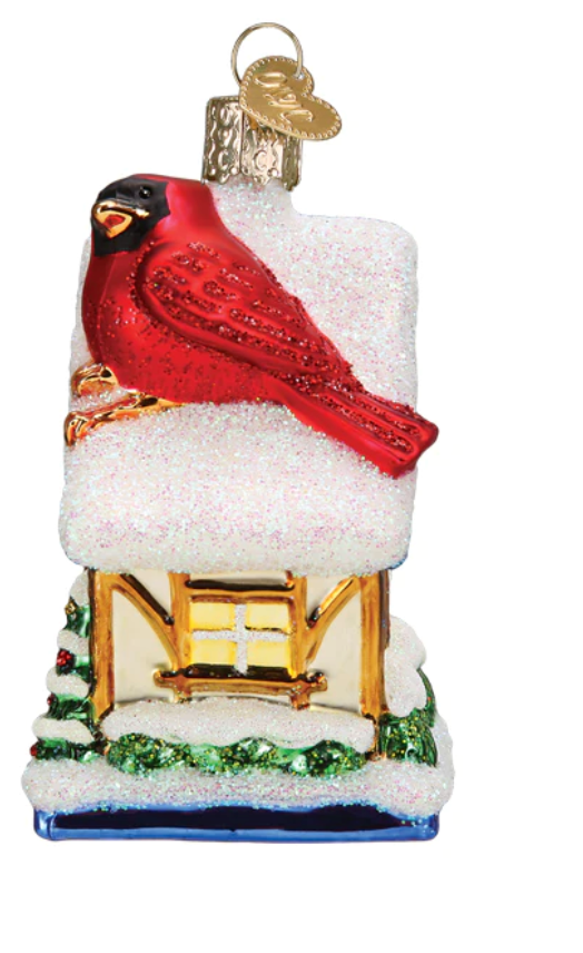 Cardinal Birdhouse Ornament - Old World Christmas